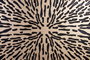 GINER Y COLOMER Cabecero Panel Decorativo MDF 120 cm, Fabricado a Mano, Color Dorado y Negro